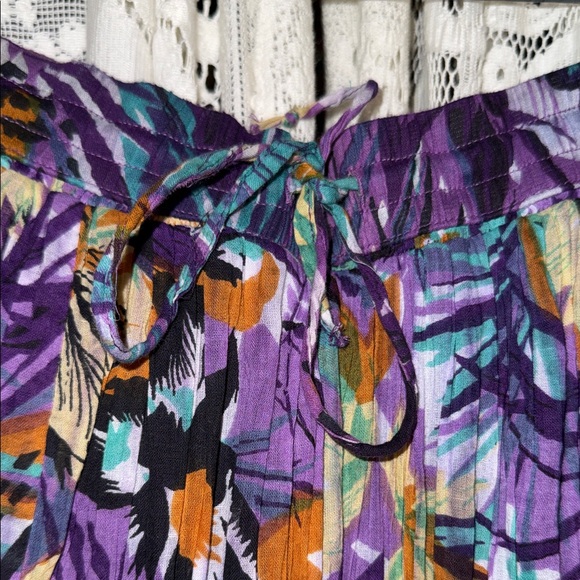 Studio West Purple Floral A-Line Skirt - Picture 4 of 5